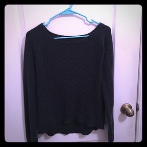 Green knitted sweater